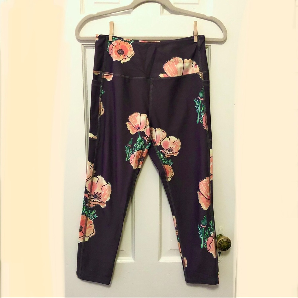 Senita California Poppies Workout Leggings